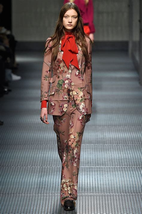 gucci red floral suit|gucci pleated dress.